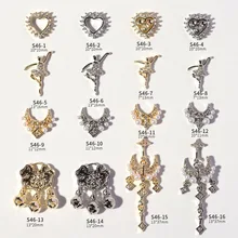 

Net Red New Popular New Zircon Manicure Retro Pearl Inlaid Love Diamond Tassel High Color Nail Jewelry Nail Supplies