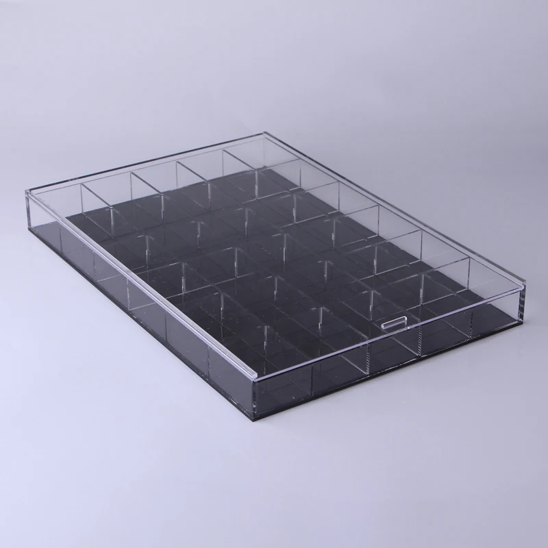 Clear Acrylic Tray with Lid Charm Jewelry Beads Collection Box Dustproof  Organizer AccessorieDisplay Classified Storage Case