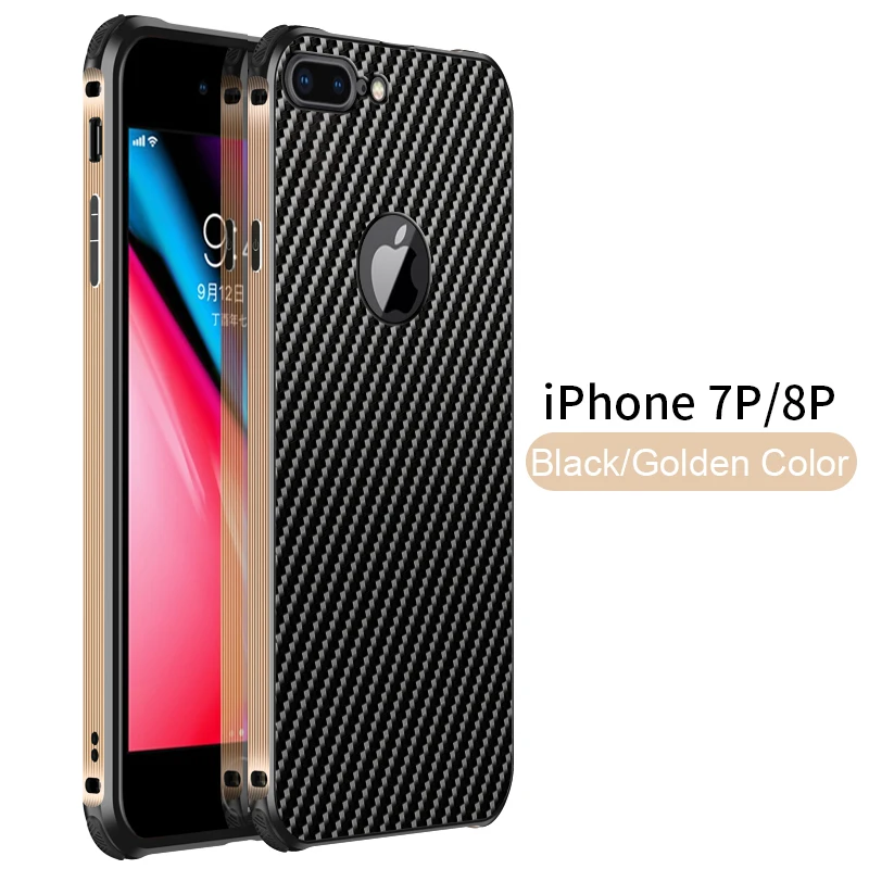 for i78Plus Gold Тонкий чехол из углеродного волокна для iPhone 11 Pro Max X XS Max XR 7 8 Plus, прочный чехол с защитой от царапин, чехол Fundas - Цвет: for i78Plus Gold