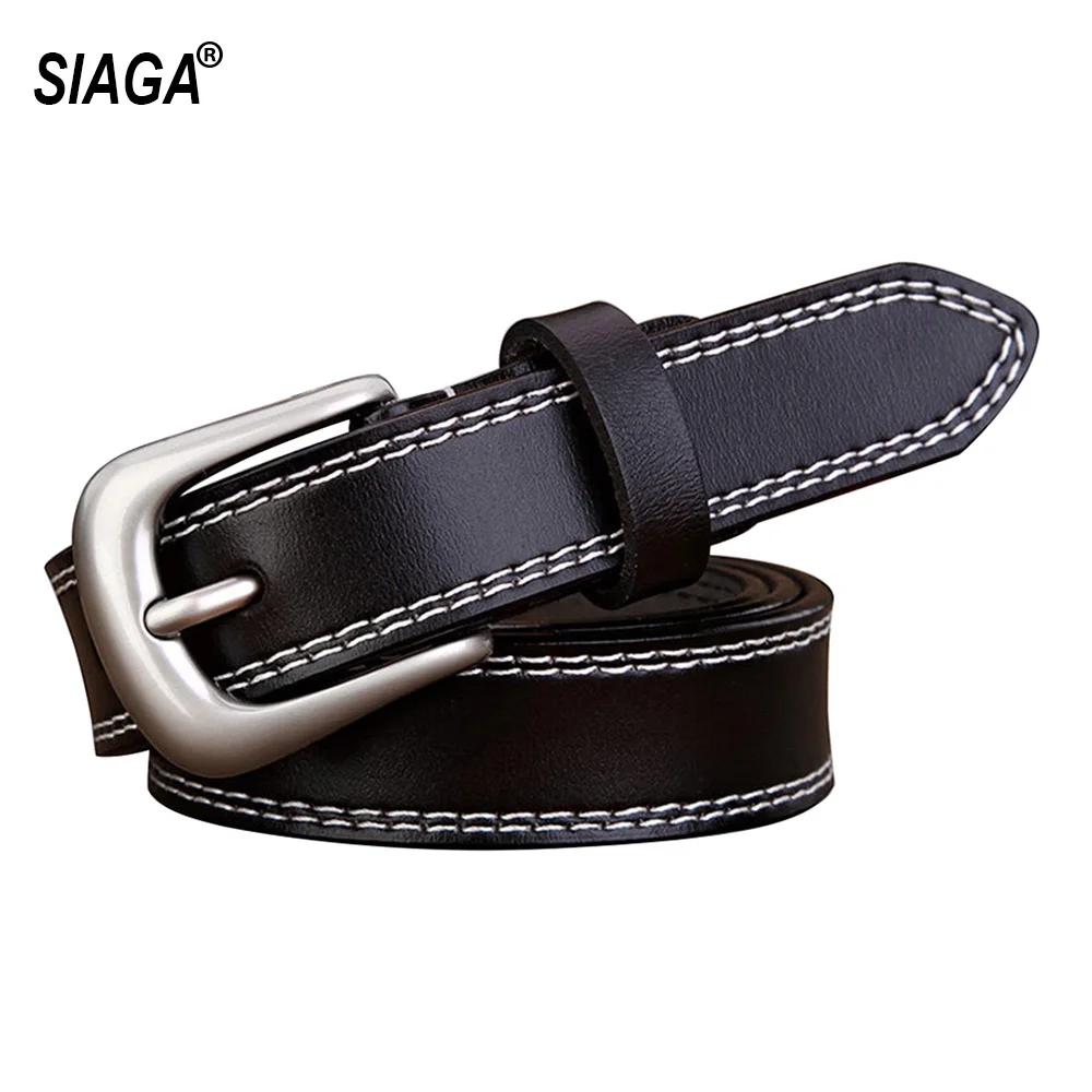 Woman High Quality Cow Genuine Leather Belts Buckles Metal Ladies Retro Thin Belt for Women Jeans 2.8cm Wide FCO003 10pcs echu1h561jx5 thin film capacitor 560pf 50vdc 5% pps film 0805 ech u1h561gx5 cbb polyester capacitor new original genuine