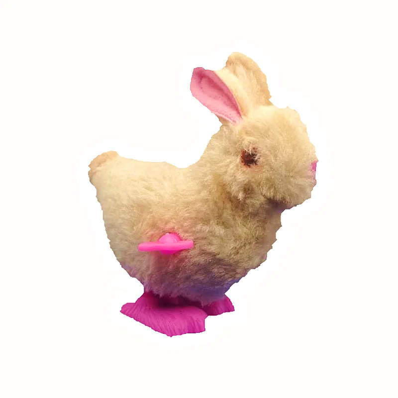 F New Style Spring Bunny Winding Plush Bunny CHILDREN'S Toy ENLIGHTEN Educational Stall Winding Toy