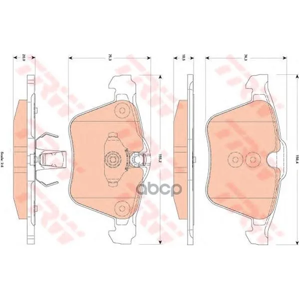 Колодки Тормозные Дисковые Jaguar: Xf(Cc9) 08-, Xj(X 351) 10- TRW/Lucas арт. GDB1835