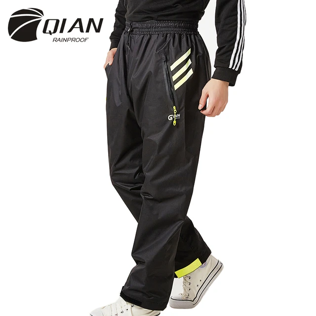 QIAN-Pantalones impermeables para hombre y mujer, ropa Impermeable, gruesa,  para exteriores, motocicleta, pesca, Camping, equipo