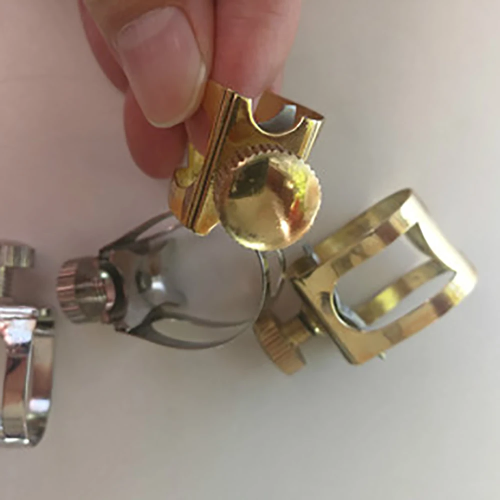 golden high Металлический мундштук для саксофона специальный зажим тройной СЧ тенор зажим деревянный духовой инструмент Аксессуары - Цвет: golden high