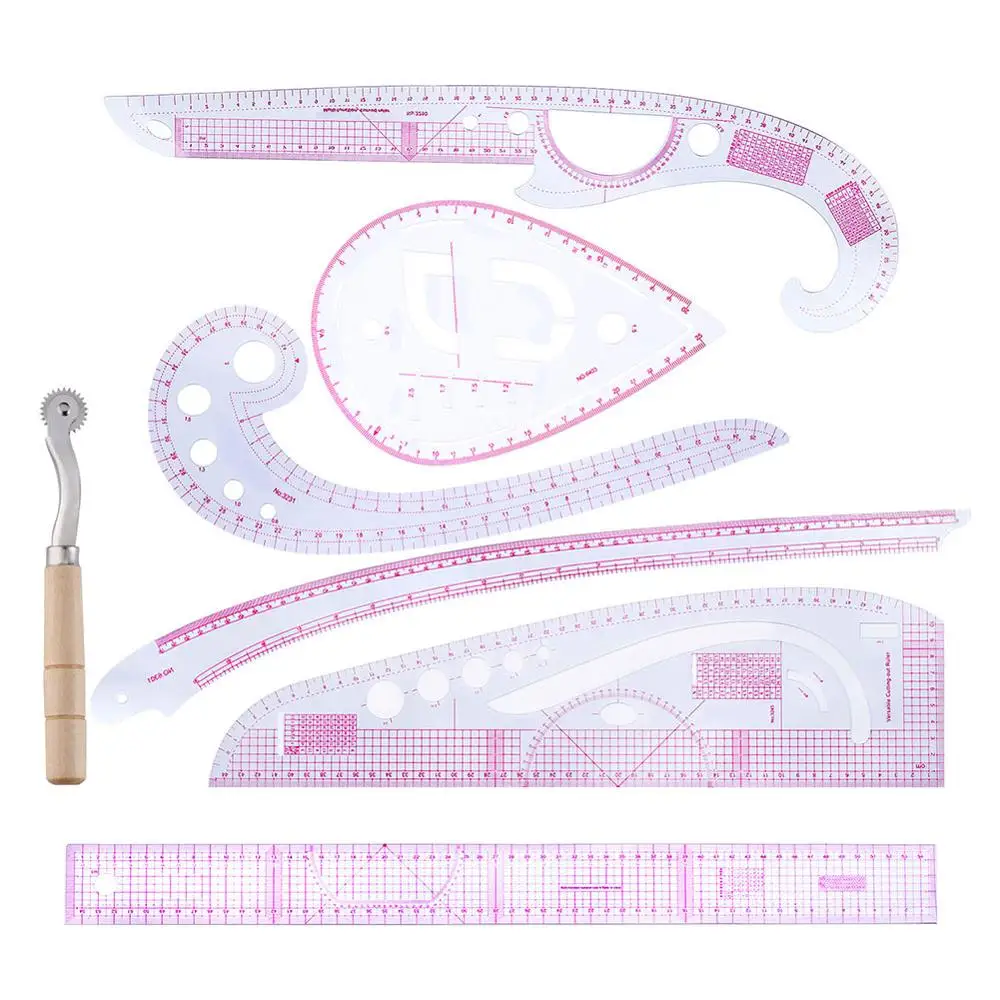 

Plastic Curve Metric Sewing Ruler Set 7pcs Measure Cloth Trimmer DIY Clothing Measuring Ruler Sewing Tool For Dressmaking Tailor