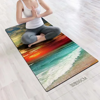 

183x80cm Suede Yoga Mat Printed Sport Non Slip Slimming Fitness Exercise Mat Balance Training Pads Thick Gymnastic Yoga Mat