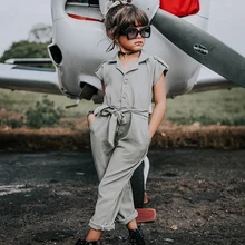 Новинка; брендовые комбинезоны для новорожденных девочек; комбинезон без рукавов; комбинезон для подвижных игр; Комбинезоны из хлопка на пуговицах с карманами; модная одежда; Лидер продаж года