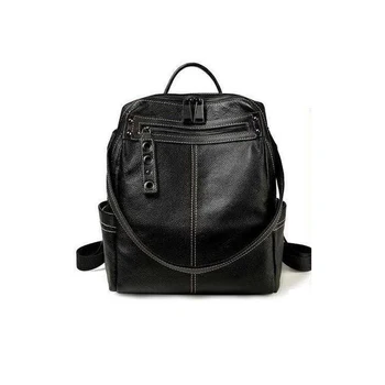 

new simple and versatile top layer leather soft leather women's one shoulder backpack fashion