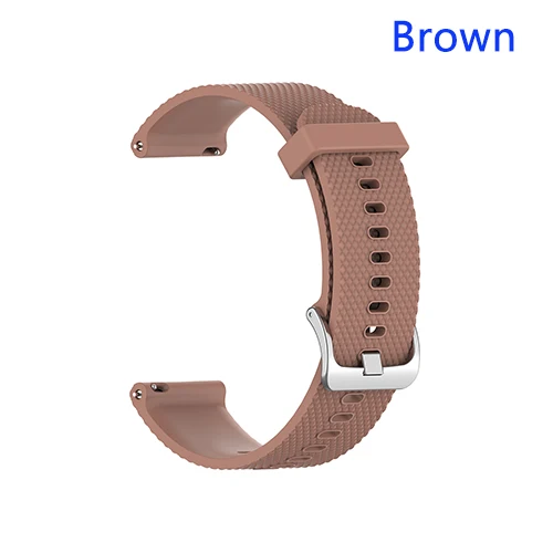 Brown Браслеты для Garmin vivoactive 4 Смарт-часы аксессуары сменный Ремешок Браслет Текстура силиконовая Петля - Цвет: Brown
