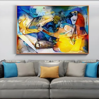 

Wall Art Posters HD Print 1 Piece Abstract Famous Artworks By Picasso Home Decor Canvas Paintings Living Room Decoration Picture