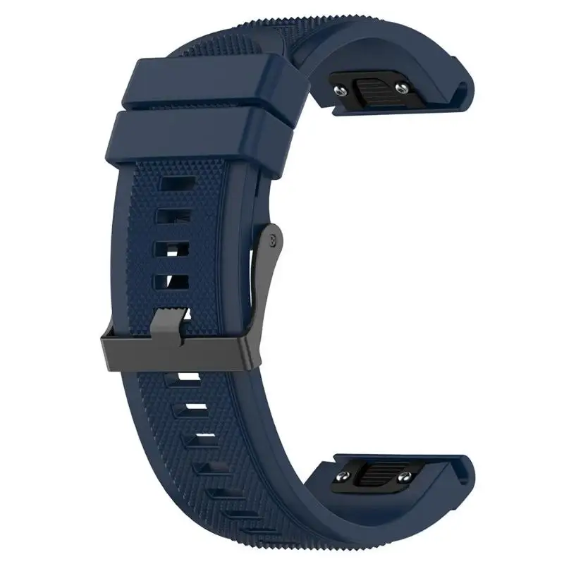 26 мм замена силиконовый ремешок для смарт-часов Garmin Fenix 6X/5X/5X Plus/Redmi 3/3 HR - Цвет: Dark Blue