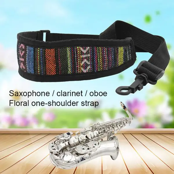Многоцветный Нейлоновый ремешок для саксофона на шею с защелкой Sax Harness guitar1 PC гитарный ремень в этническом стиле Эластичные аксессуары - Цвет: Многоцветный