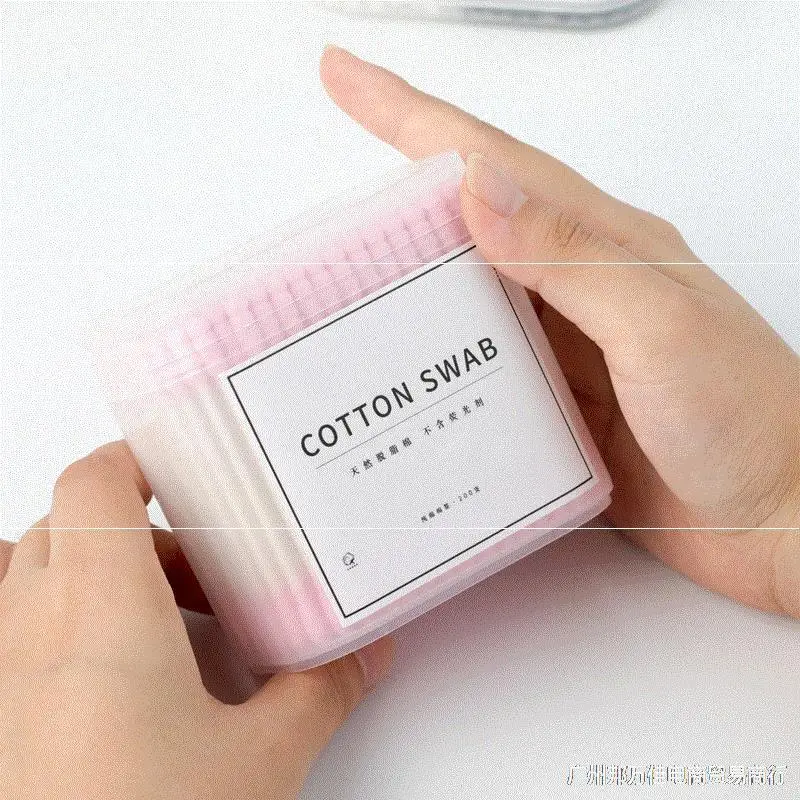 Double Headed Cotton Swab Non Stick Pointed Toe Makeup Remover Cotton