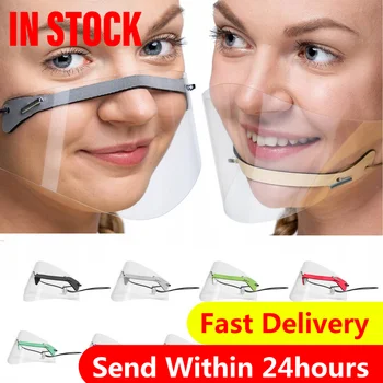 

4/9 Pc Transparent Pvc Visual Mask Mini Shield Adults Washable Reusable Comfortable Face Mask Deaf Mute Lip Communication