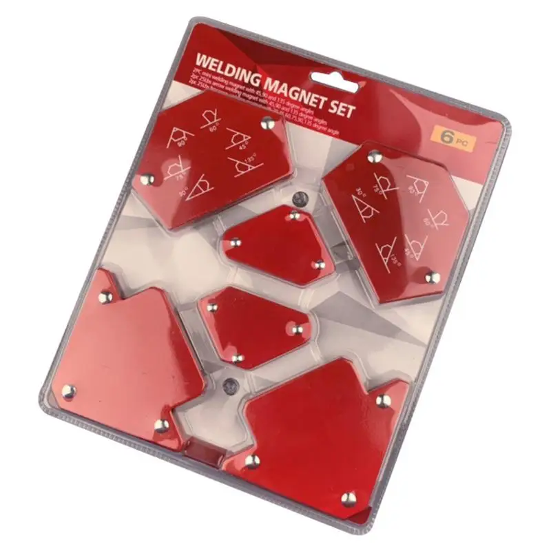 

6pcs Magnetic Fix Welding Magnets Holder Durable 3 Angle Arrow Welder Soldering Locator Welding Tools Accessories