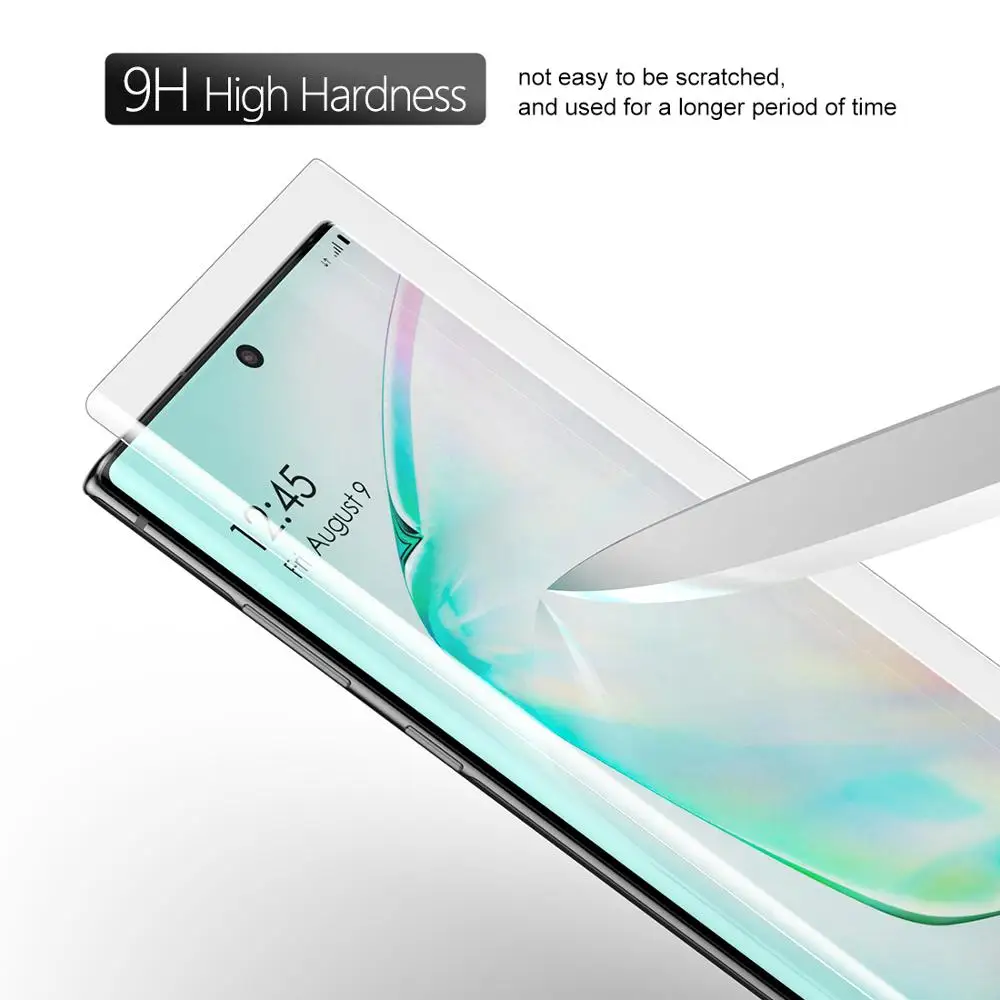 9H полное покрытие закаленное стекло для samsung Galaxy Note10 Note10 pro UV полный клей защитная пленка для экрана для Note10 Note10 pro