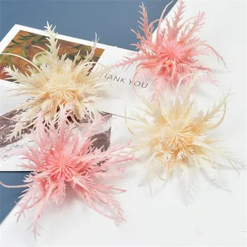 

50P Fake Crab Orchid Flower Head 4.72" Length Simulation Plastic Flowers for Wedding Bride Bouquet Accessories Photography Prop