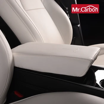 

Leather armrest box protective cover scratch cover For Tesla model3 Car Interior modification decoration Accessories