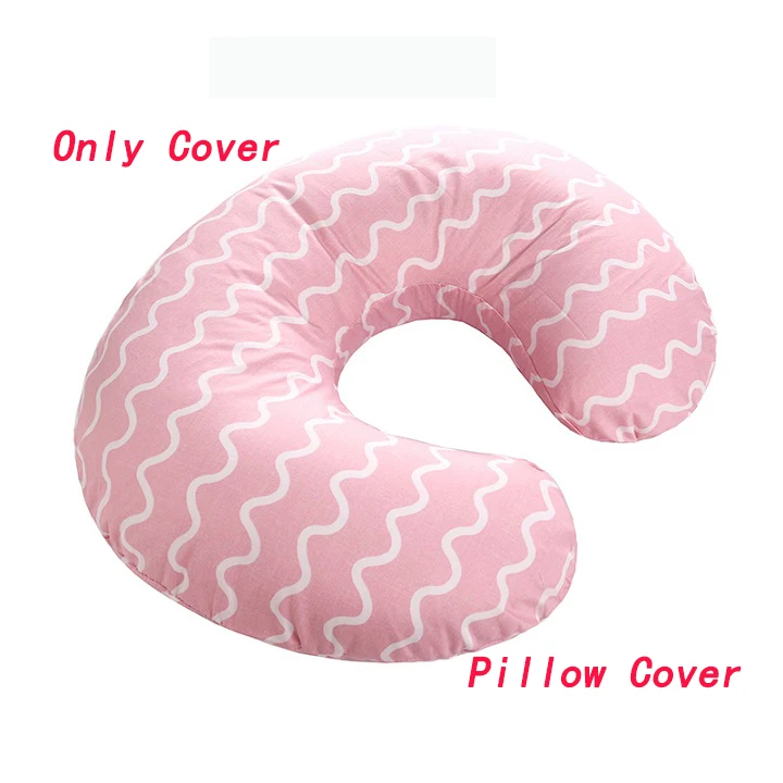 U-образная наволочка для грудного вскармливания, наволочка для грудного вскармливания для новорожденных, хлопковая Подушка для кормления - Цвет: Pink Wave Cover