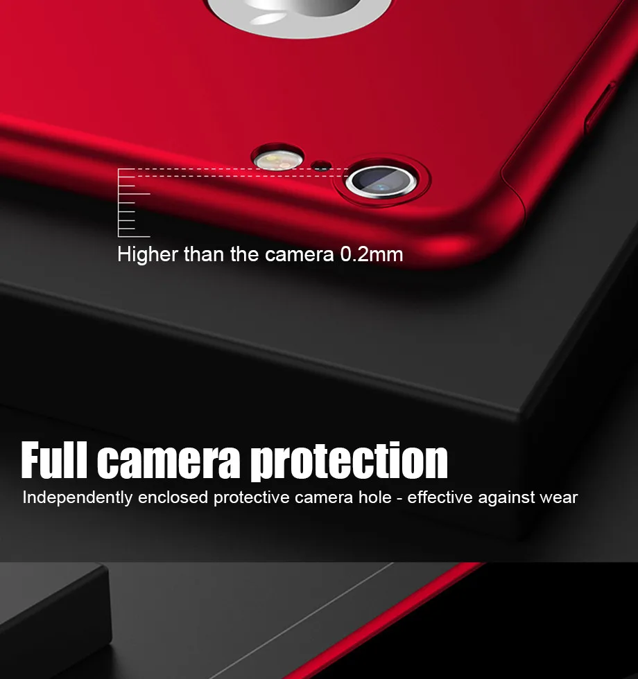 360 Full Cover Phone Case For iPhone 7 8 6 6s Plus SE 2020 Protective Cover For iPhone 11 Pro XS MAX XR 5 5s 7 Case With Glass xr phone case