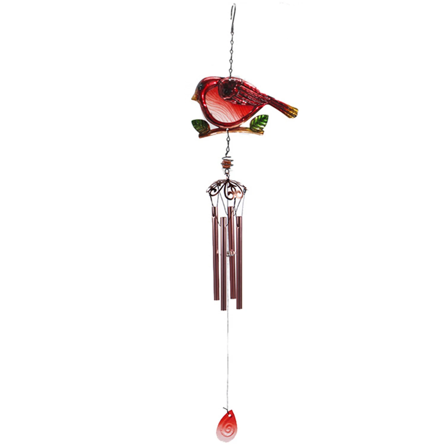 Wind Chimes Pendant with Bell Painted Glass Metal Windchime Hanging Decorative Ornament For Housewarming Birthday Christmas Gift | Дом и сад