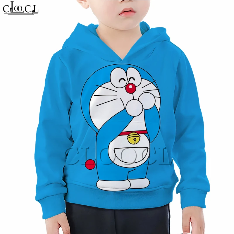 Hoodies 12 Детская одежда для маленьких девочек; толстовка с капюшоном и 3D-принтом дораэмона; толстовка в стиле хип-хоп для дочки; спортивная одежда для маленьких мальчиков; топы - Цвет: Hoodies 12