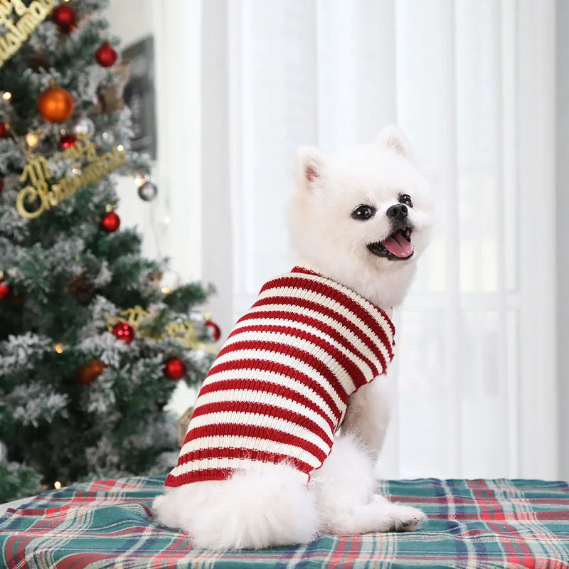Christmas Cartoon Dog Clothes Warm Cat Sweater For Small Dogs Sweater