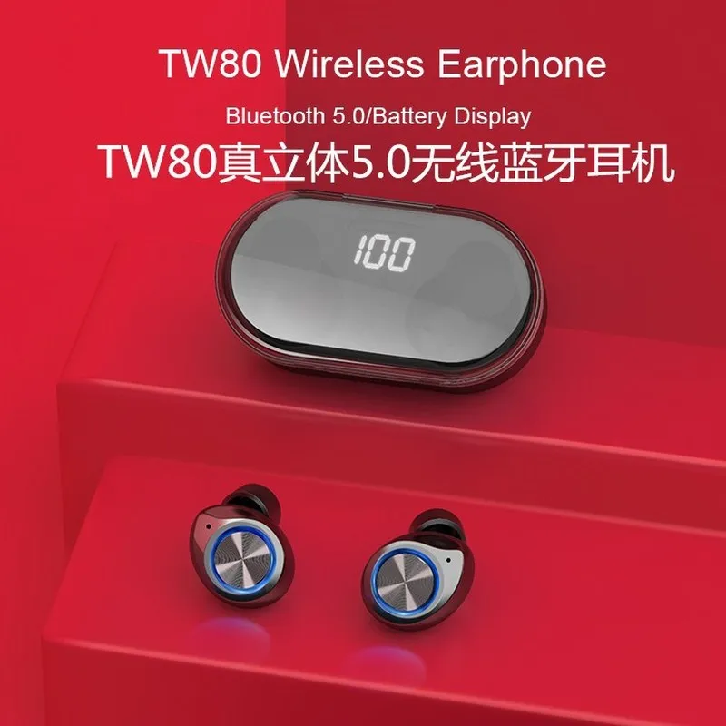 IWALK TWS Bluetooth 5 0 Earphone HIFI Sound Wireless with 350 MAh Charging Case LED Display IPX5 Waterproof Earphones
