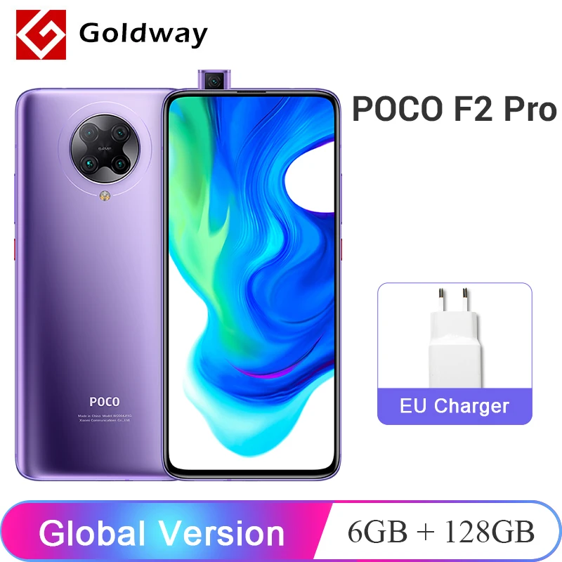 Глобальная версия Xiaomi POCO F2 Pro 6 ГБ ОЗУ 128 ROM Pocophone Мобильный телефон Snapdragon 865 64Мп + 20Мп