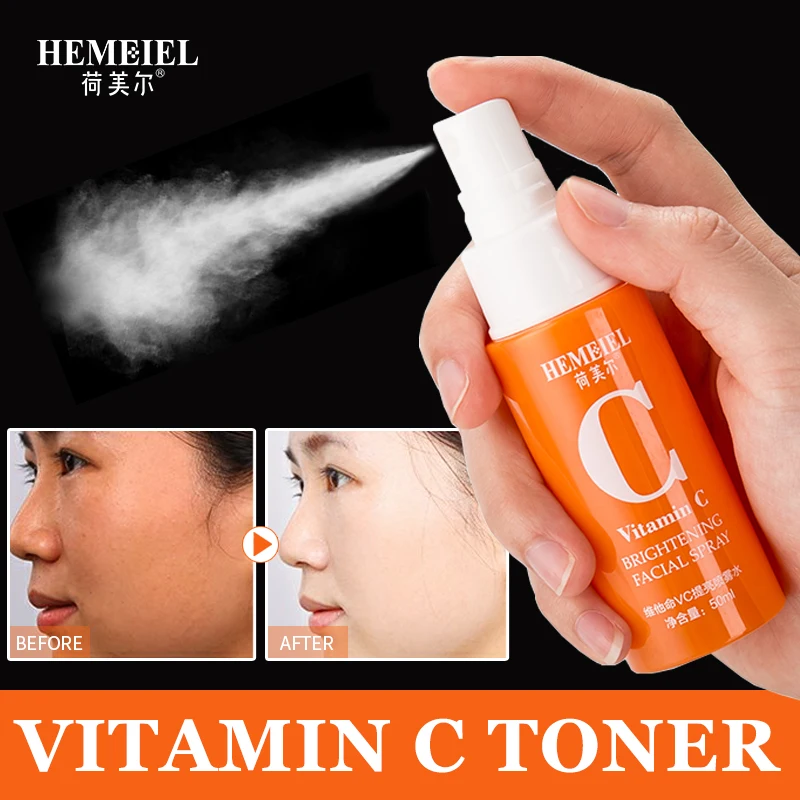 

HEMEIEL Vitamin C Facial Serum Brightening Spray Moisturizing Face Serum Shrink Pores Oil Control Whitening Skin care Essence