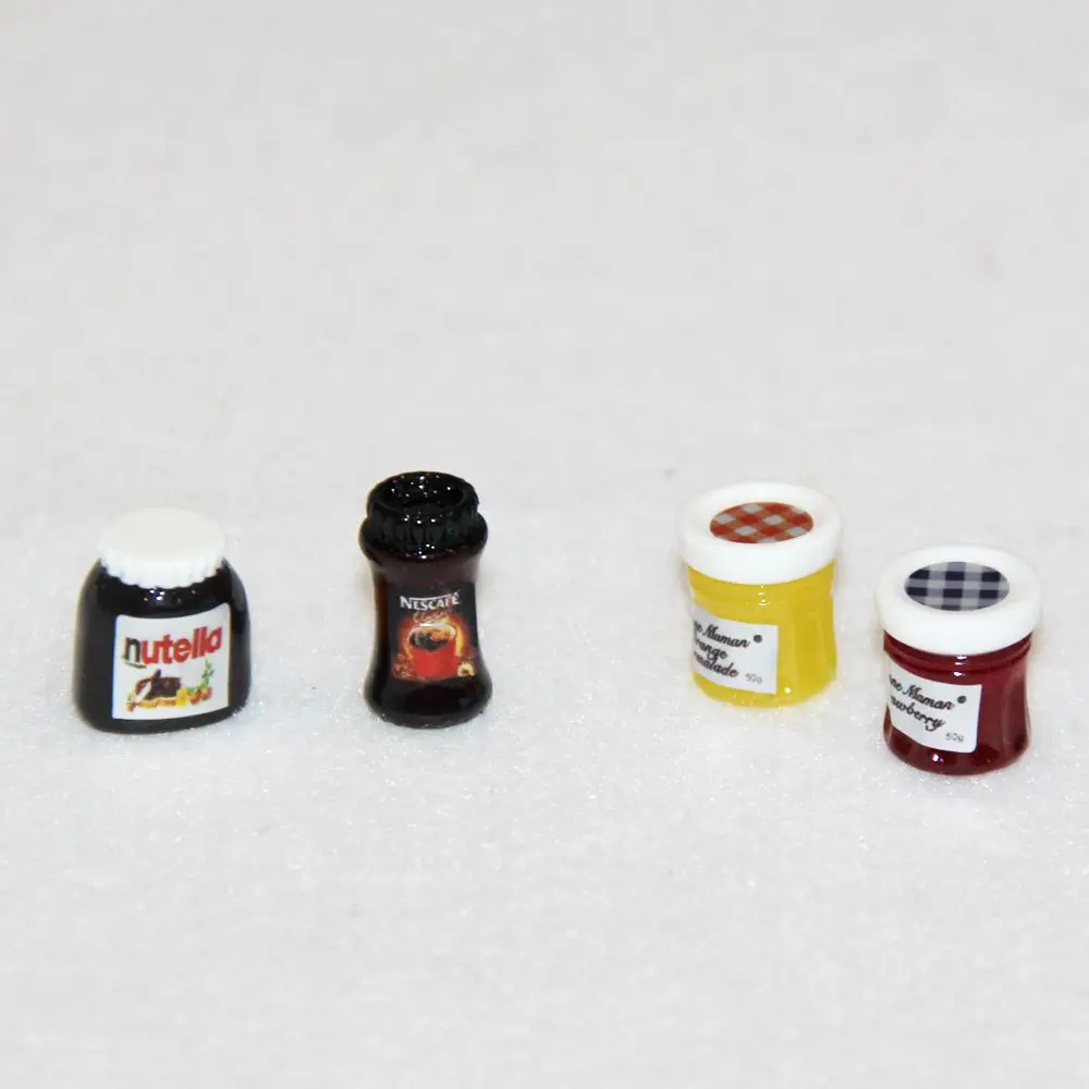 

1:12 Dollhouse Miniature Accessories Mini Nutella Jam Coffee Simulation Furniture Kitchen Food Condiment Toys
