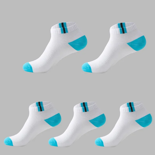 10 шт. = 5 пар, мужские носки на осень и лето, Классические дышащие хлопковые мужские короткие дезодорирующие носки, Meias EU39-42