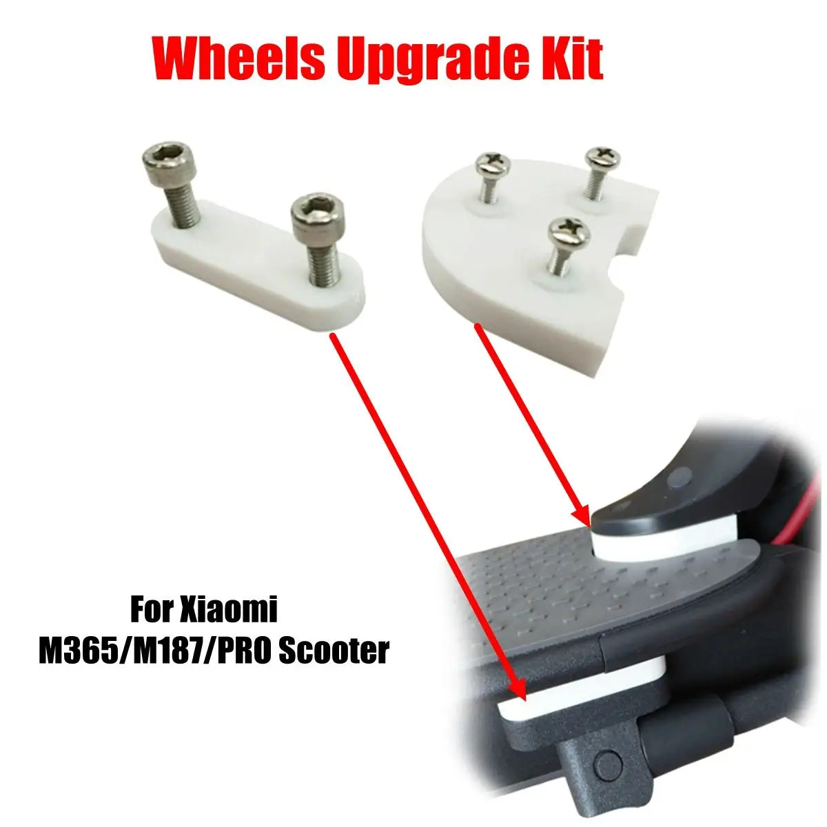 10PSC/set For Xiaomi M365 Pro Accessories Electric Scooter Rear Fender Wing Mudguard Shock Absorption Accessories
