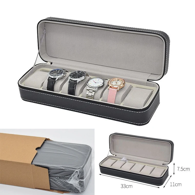 6-Slots-PU-Leather-Watches-Storage-Box-Watch-Jewelry-Collection ...