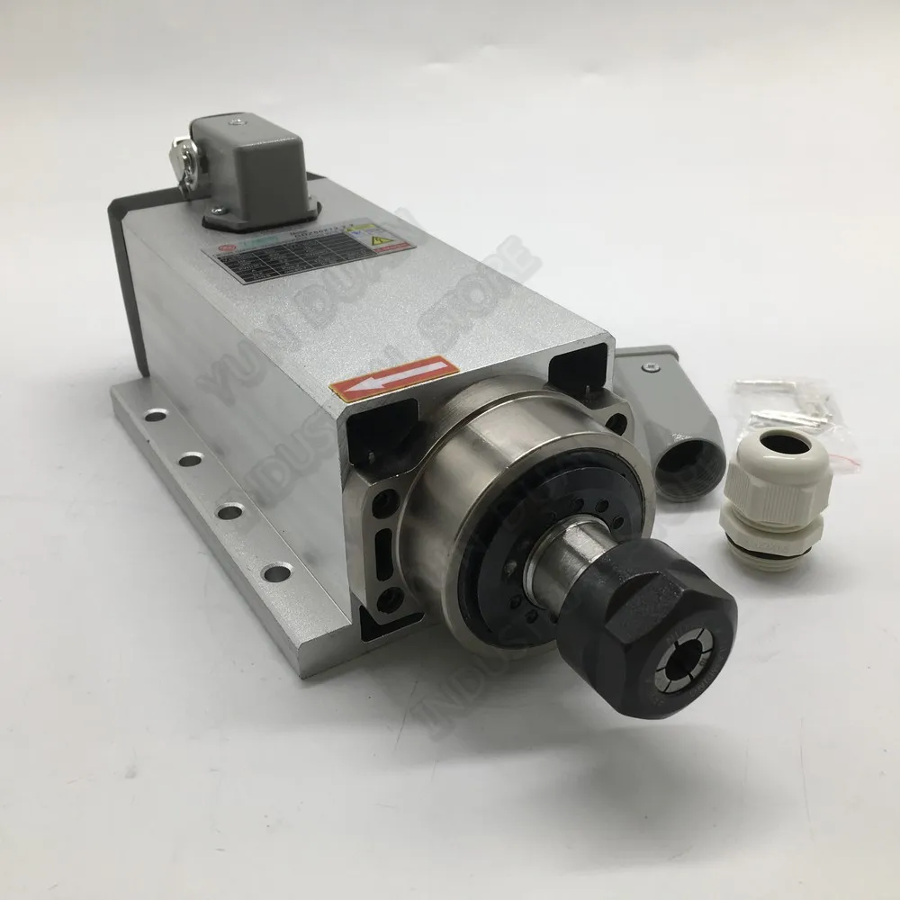 9.5KW фрезерный станок с ЧПУ мотор шпинделя 13hp 380V 3PH ER32 300Hz AC квадратный воздушный охлаждающий вентилятор керамические шарикоподшипники для гравировки
