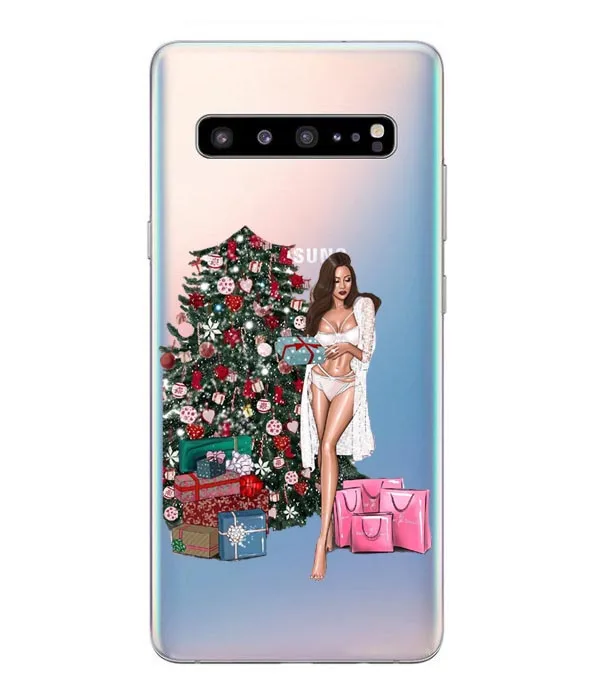 TPU Мультяшный Рождественский чехол для samsung Galaxy S10 Lite S10 Plus, мягкий чехол для телефона с Санта Клаусом для samsung S6 S7 Edge S8 S9 Plus, чехол - Color: TPU
