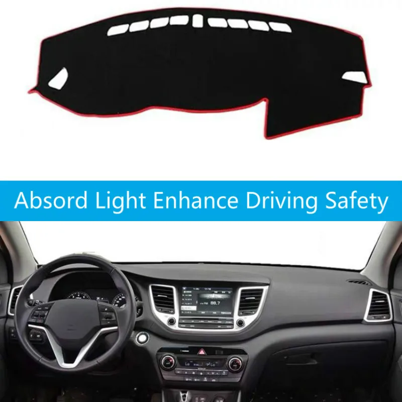 

Car Dashboard Cover For Hyundai Tucson 3rd 2016 2017 2018 Auto Dash Mat Dashboard Pad Carpet Anti-UV Anti-slip Anti-Sun