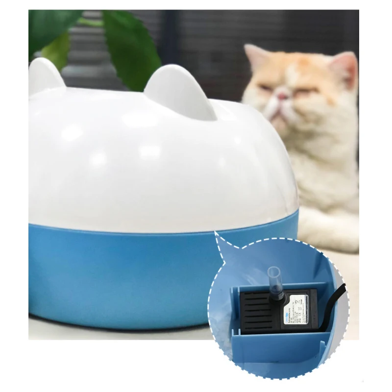 New Automatic Cycle Light Oxygen Drinking Water Dog Water Bowl Electric Fountain Water Dispenser Pet Cat 5