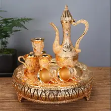 Модные 8 шт./компл. золото/серебристым декоративным виски графин для вина, Самогонный аппарат дистиллятор высокой эффективности, подарочный набор для домашний мини-бар JJ112