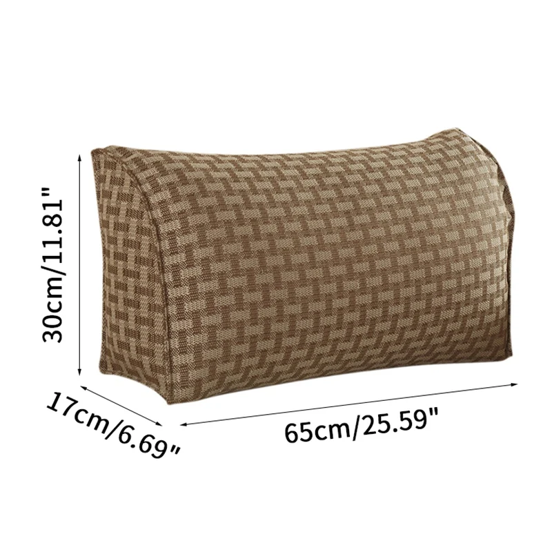 Solid Color Seat Cushion Ergonomic Design Waist Cushion Large Bed Pillow Breathable Backrest Cushion Detachable Home Textile