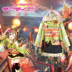 Игра LoveLive! Sunshine! Kunikida hanamaru/новогодний костюм для косплея; кимоно для девочек на заказ; носки-корсет; юбка; повязка на голову; Шпилька