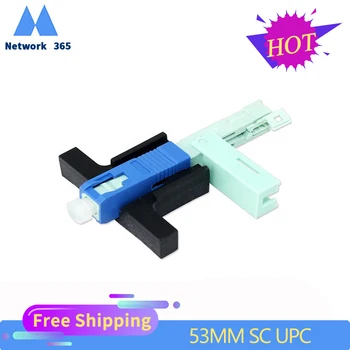 

50pcs 100pcsSC/UPC 53MM FTTH Tool Fiber Optic Fast Connnector SC UPC Fast Connector Single-Mode Connector