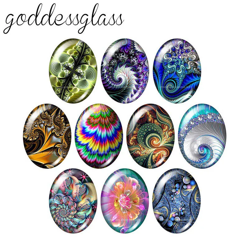 

Colorful patterns screw thread Bubble 10pcs mixed 13x18mm/18x25mm/30x40mm Oval photo glass cabochon flat back Making findings