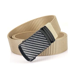 Men's Belt Nylon Automatic Buckle Casual Quick-drying Canvas Belt Fashionable All-match Zinc Alloy Buckle Head