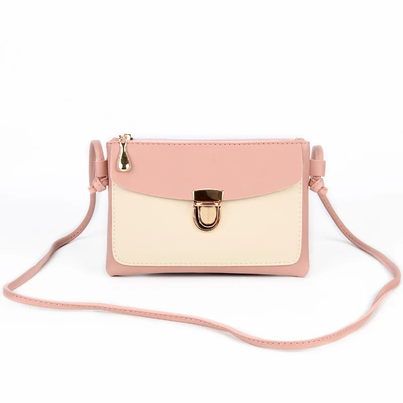 

Color Matching Phone Bag 2020 Summer and Autumn New Sweet Lady Slung Lock Coin Purse Women bags for women 2020