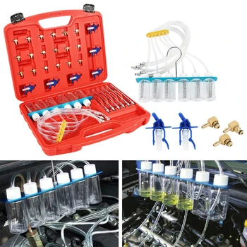 

Identify Tool Injector Adaptor Set Leak Off 6 Cylinder Professional Measurement Car Tester Kit Accessories Flow Meter