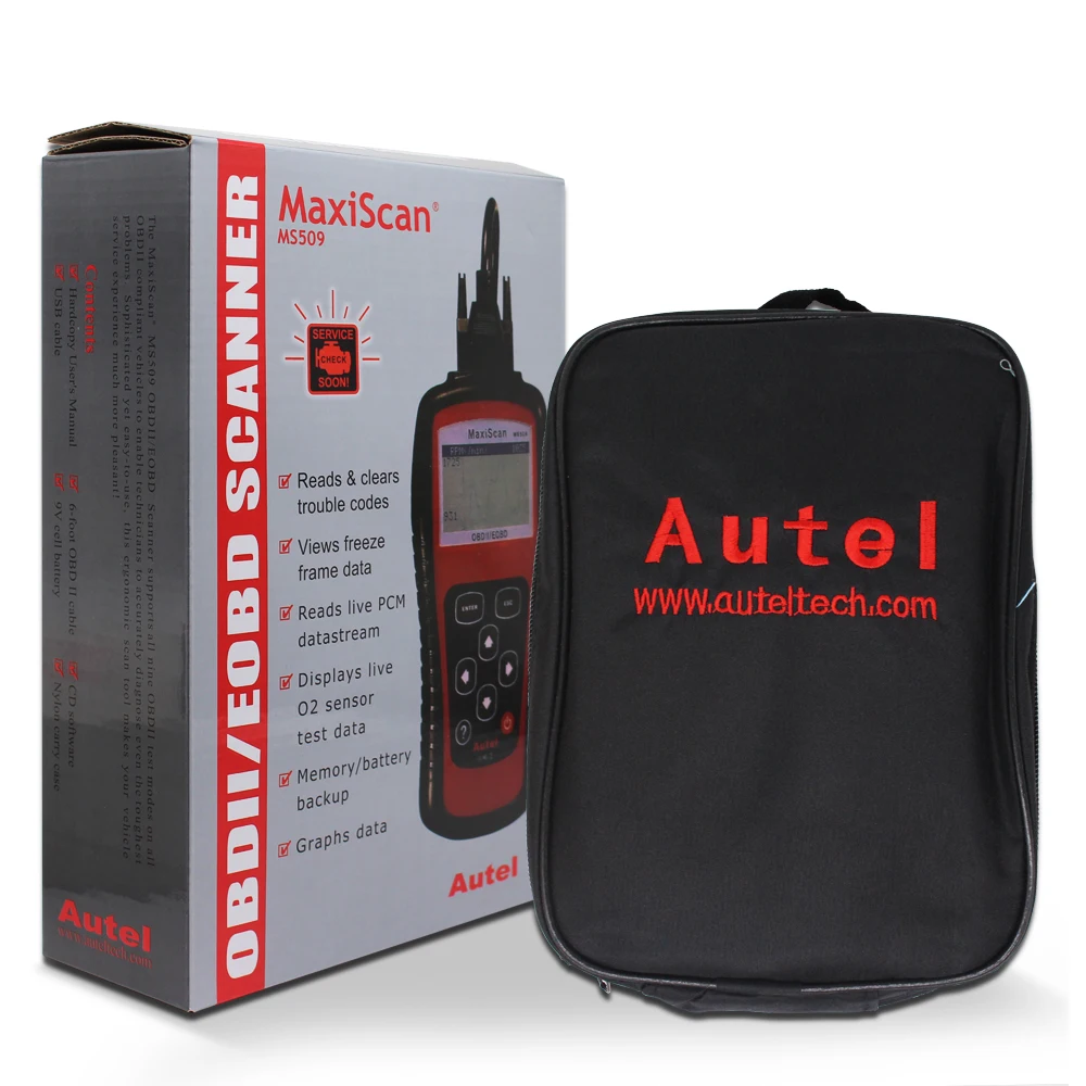 MaxiScan MS509 Автомобильный сканер OBDII/EOBD OBD2 автомобильный считыватель кодов работает