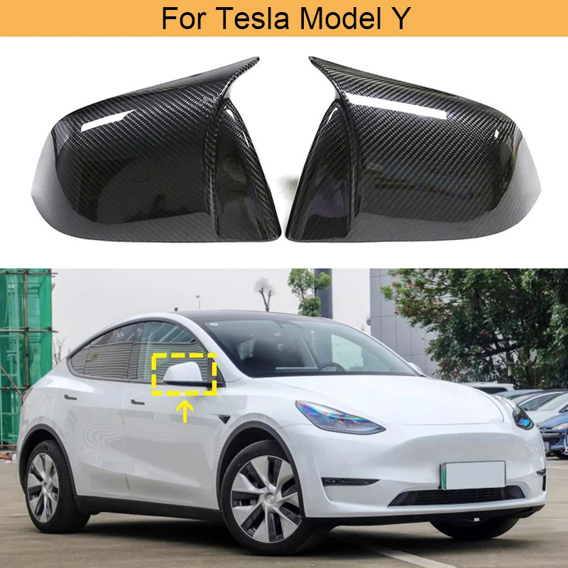 Car Rearview Mirror Covers Caps For Tesla Model Y 2019 2021 Side