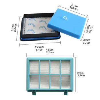 

Washable Motor Foam Filter Kit For Philips Power Pro Compact FC9331/FC9332/FC8010 Vacuum Cleaner Parts