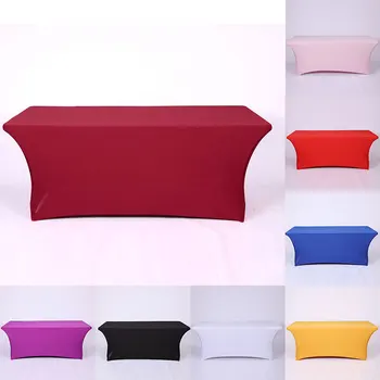 

Rectangular High Stretch Spandex Table Cover for Wedding Hotel Home Event Party Decoration Buffet Cloth Tablecloth Decoration